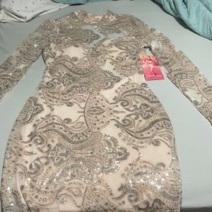 Brand new sequin backless dress